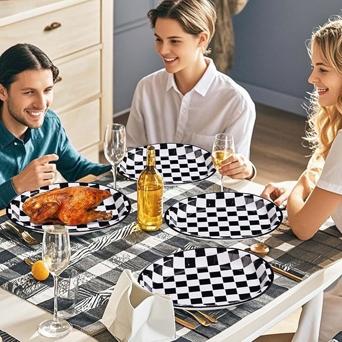 Checkerboard-shaped plate