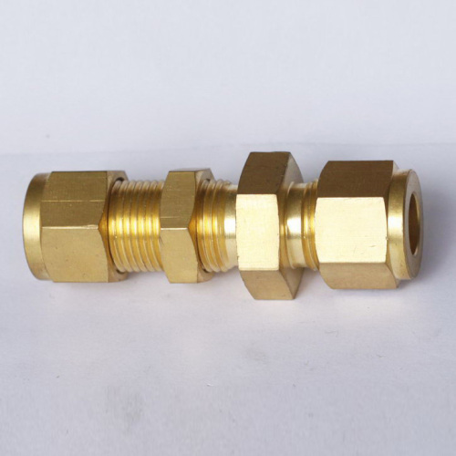 Brass Bulkhead Union Connector, Compression Tube Fittings