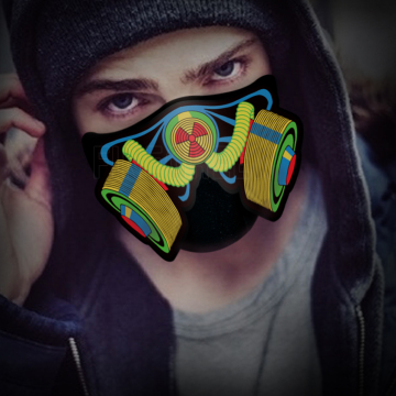 USB Charged Multifunction Sound-Activated Flashing EL Lighting Cosplay Mask - New Arrival