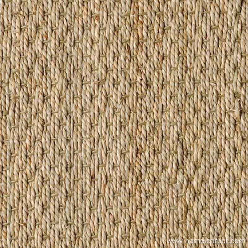 Natural fiber seagrass straw carpet roll