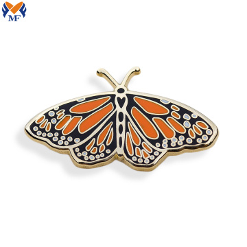 Pino de broche de borboleta personalizado com apoio