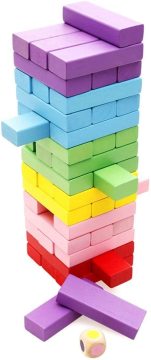Wooden Stacking Board Games Building Blocks for Kids