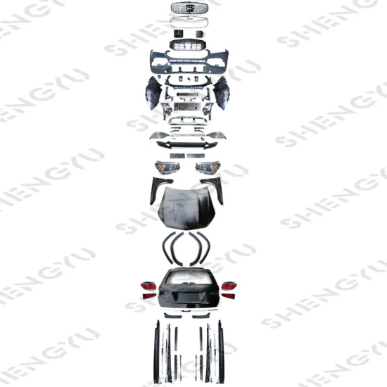 Front and Rear Bumpers with Grille and Auto Lamps for Benz GL/GLS W166 13-19 Upgrade to W167 Maybach Style