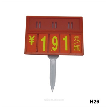 Flip chart pvc figure price sign stand
