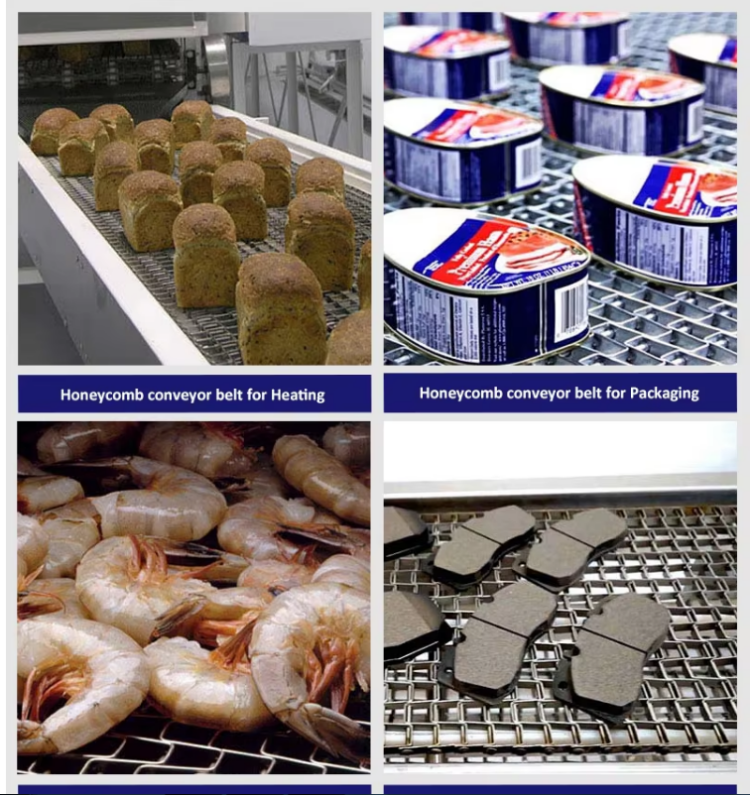 Honeycomb mesh conveyor belt
