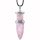 Natural crystal bullet head gravel pendant healing pointed Necklace yoga meditation aura quartz jewelry women and men