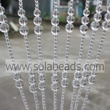 Decoração de Natal 6 MM &amp; 10 MM &amp; 12 MM &amp; 14 MM &amp; 16 MM Fio Cristal Acrílico Beading Guirlanda Guarnição