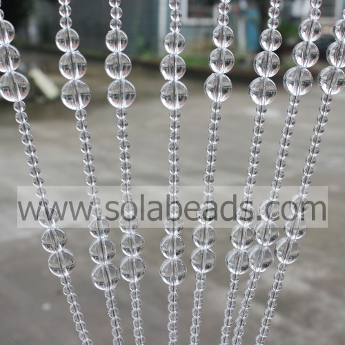 Kerstdecoratie 6 MM &amp; 10 MM &amp; 12 MM &amp; 14 MM &amp; 16 MM Draad Kristal Acryl Kralen Garland Trim