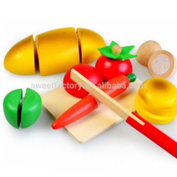 Best sale wooden kitchen cutting fruit toys set,Modern kitchen toy wooden fruit cutting toys for kids,Funny DIY kitchen set toys