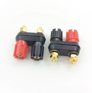 Blocs de bornes audio de bouchons de banane plaqués en or 4 mm