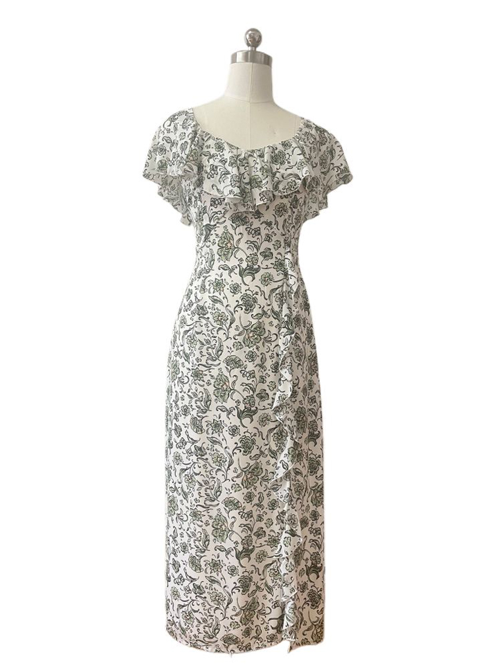 Women GGT Ruffle-Trim Maxi Dress