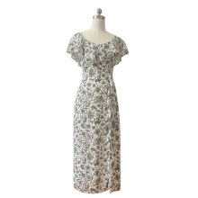 Women GGT Ruffle-Trim Maxi Dress