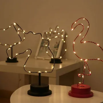 Battery Operated Wire LED Chain Table Top Lamp