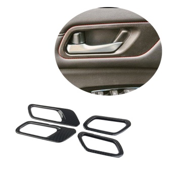Carbon Fiber Look Interior Door Handle Trims for 2022-2023 Nissan Pathfinder