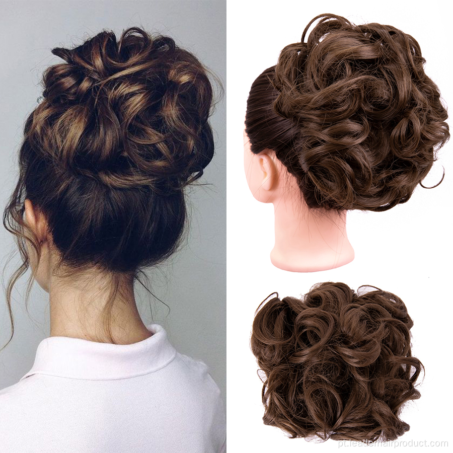 Scrunchie Combs Bun Curly Updo Hairpieces for Women