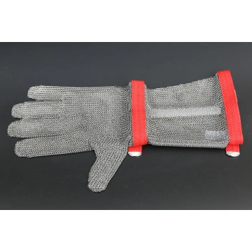 Long-cuff Chainmail Gloves Used in Food Industry and Butchery