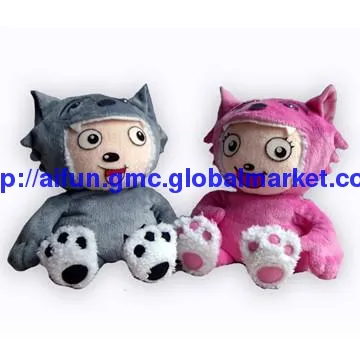 Wolves wife and husband hand puppets toys