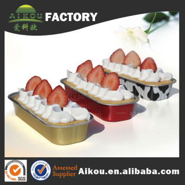 Ovenable aluminum foil rectangular cake container