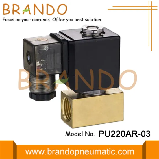PU220AR-03 Shako Type 3/8'' Brass Solenoid Valve 24V