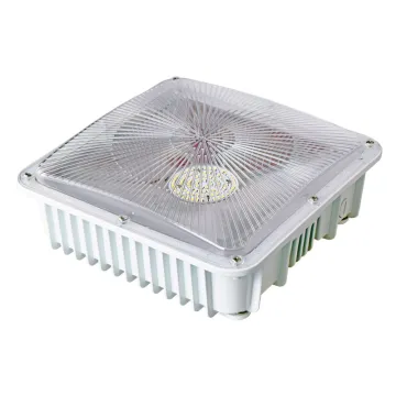 LED Under Canopy Lighting Solutions for Gas Stations and Parking Garages with Motion Sensors