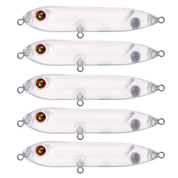 OEM 10g Topwater Floats Pencil Lure - Unpainted Artificial Bait with Rattle Bell for DIY Catfish Fishing Tackle