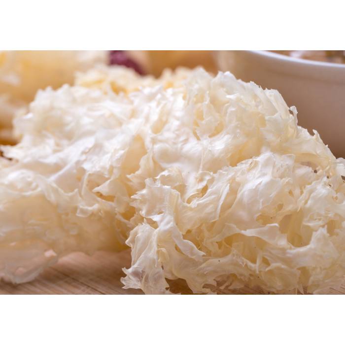 Delicioso fungo de orelha prateada