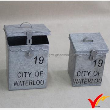Exquisite antique metal storage box