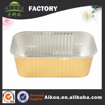 Microwave oven safe smoothwall deep aluminum foil food container