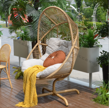 Rotating Bamboo-woven Standing Chair
