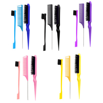 Hairdressing Tored Tail Comb Double Head Head Tiga Baris Berus Tentera Jenis Berus Kening