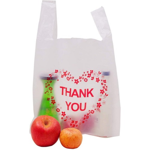 Custom Printed Plastic T Shirt Grocery Shopping Bag