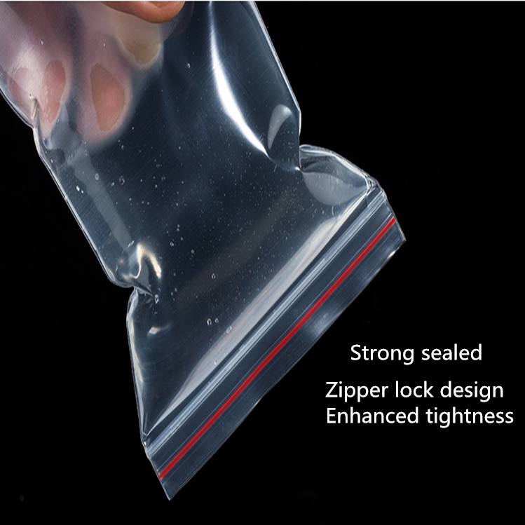 Wholesale plastic polyethylene LDPE zip lock transparent PE reclosable ziplock bag