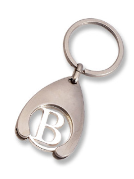 Blank Metal Keychains with Letter (MS101B)