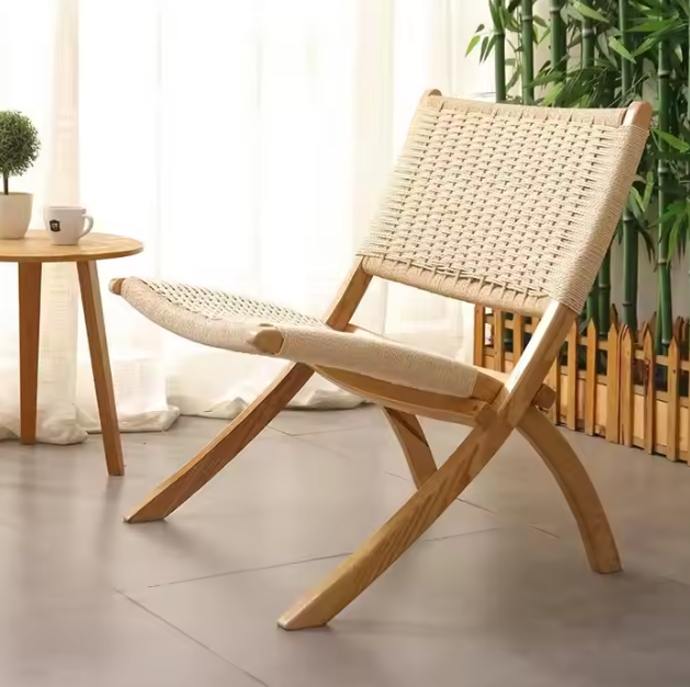 Ash Wood Lounge Chair Indoor and Outdoor