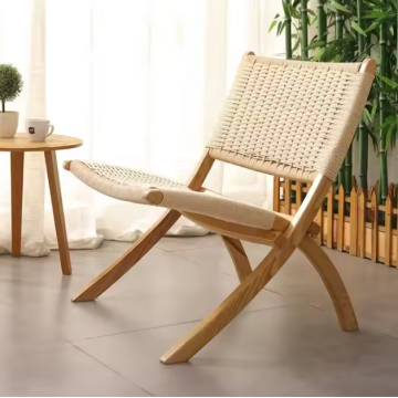 Ash Wood Lounge Chair Indoor and Outdoor