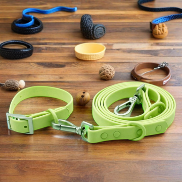 Adjustable XL Eco-Friendly PVC Dog Collar Set with Buckle and Decoration
