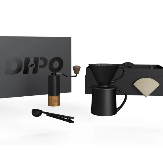 DHPO Wholesale Custom High Quality Top Selling Coffee Table Set & Barista Tools Manual Grinder with Premium Gift