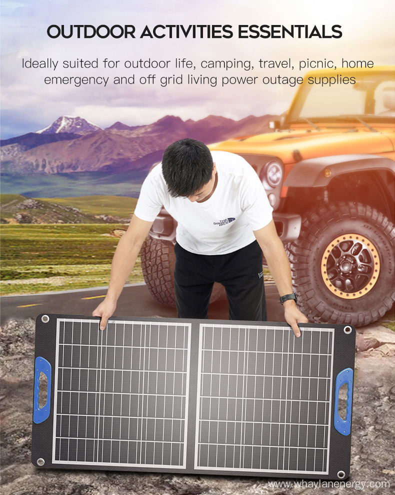 Foldable Durable Solar Panel with an Adjustable Kickstand