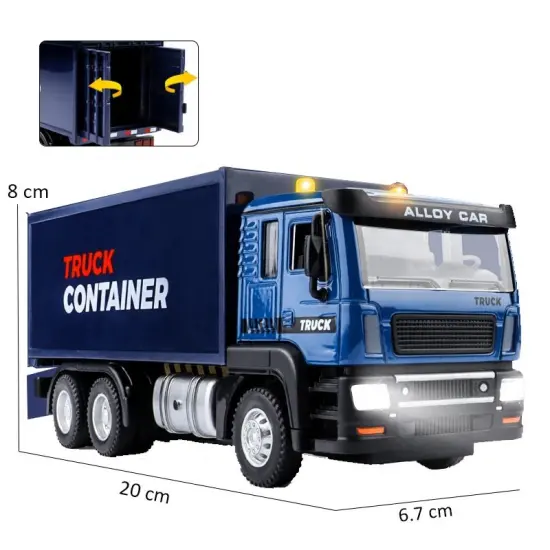 Custom Metal Sound Light Diecast 1:43 Friction Model Cars, Miniature Voiture de Carro Toy Trucks