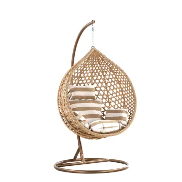 Classic Rattan Hanging Chair - Wicker Outdoor Patio Swing Chair