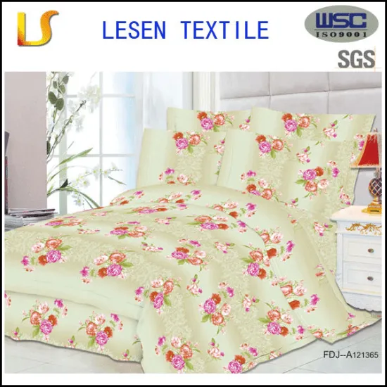 Woven polyester fabric printing peach skin new fabric for bedding