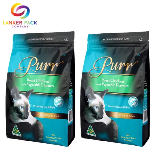 Custom Laminated Material PET Food Flat Bottom Bag
