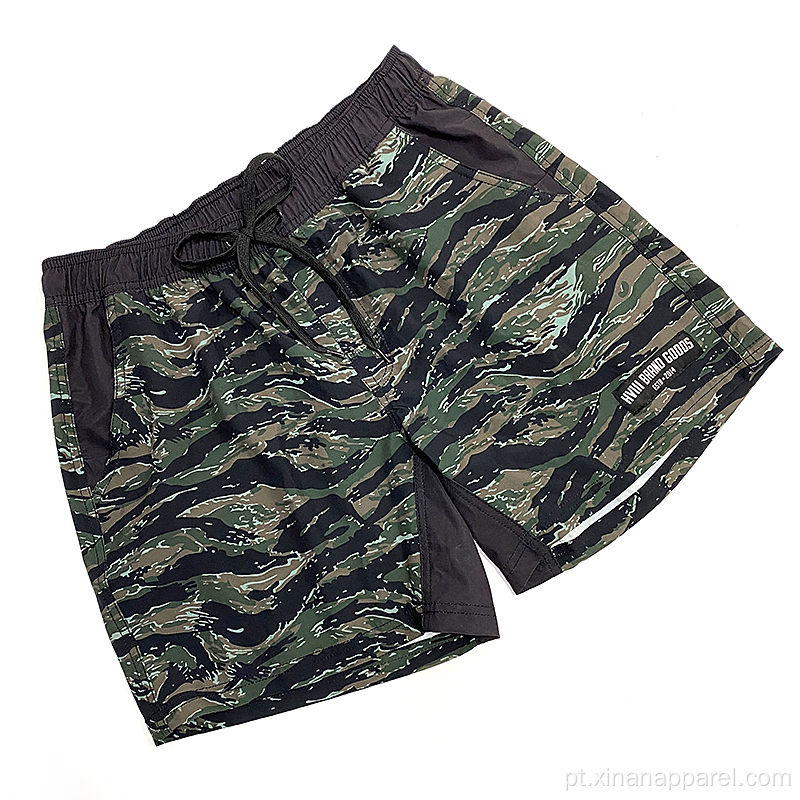 Shorts masculinos personalizados de alta qualidade com camuflagem por atacado