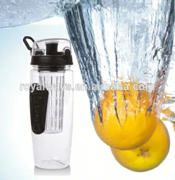bpa free food grade tritan sports water bottle with fruit infuser