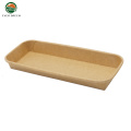 Kraft Paper Salad Disposable Food Carton Piknik Kemasan