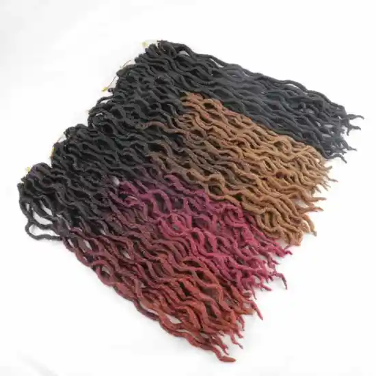 Ombre Faux Locs Curly 20inch 24roots Soft Crochet Braids Dread Gypsy Locs hair Extensions