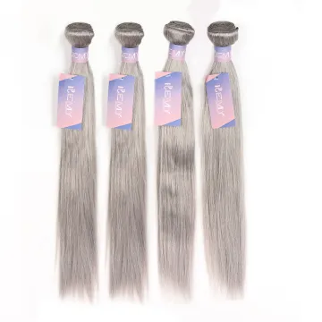 Kemy Hair cambodian virgin india human hair vendors grey silver colored cuticle aligned brazilian human hair bundles extension