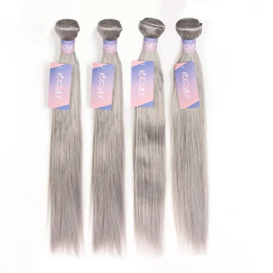 Kemy Hair cambodian virgin india human hair vendors grey silver colored cuticle aligned brazilian human hair bundles extension