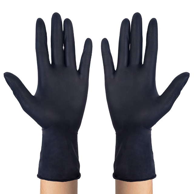 Gants de nitrile de laboratoire de haute élasticité