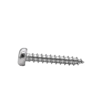 Steel slotted pan head tapping screws